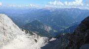 Výhled do údolí z pohoří Totes Gebirge